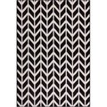 Well Woven Well Woven 85237 Miami Bourban Chevron Rug; Black - 8 ft. 2 in. x 9 ft. 10 in. 85237